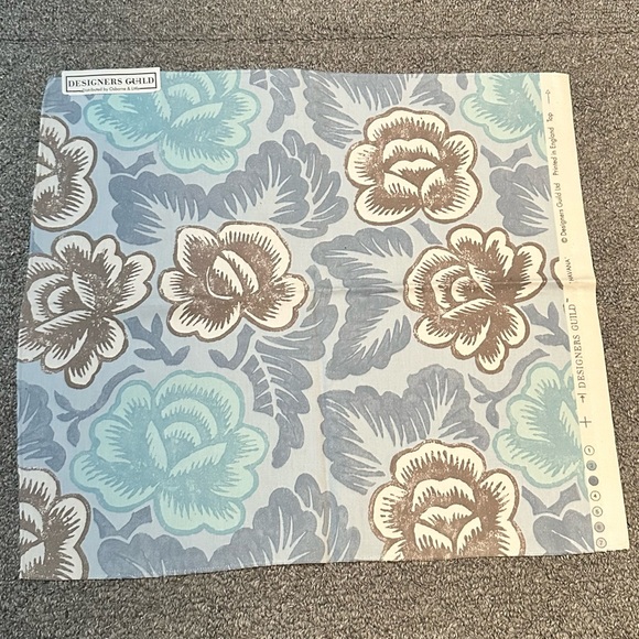 Designers Guild Other - Designers Guild Fabric Sample Remnant Havana 100% Cotton Blue Washable